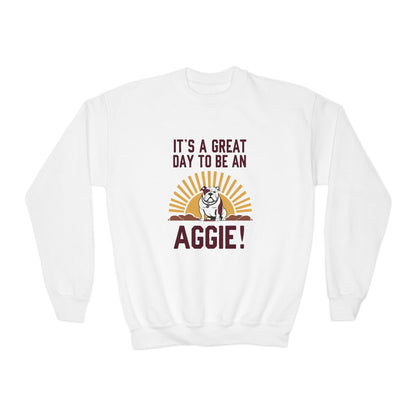 Youth Crewneck Sweatshirt \ It's a Great Day to be an Aggie! \ GDA4