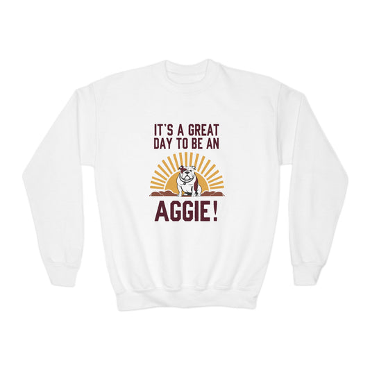 Youth Crewneck Sweatshirt \ It's a Great Day to be an Aggie! \ GDA4