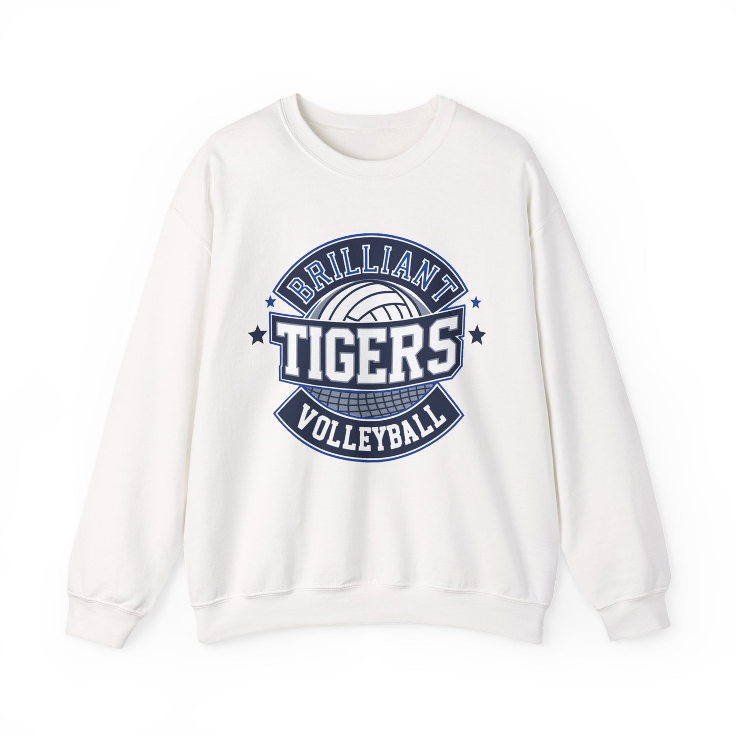 Adult Crewneck Sweatshirt \ Brilliant Tigers Volleyball \ BTV1