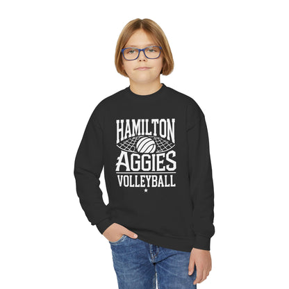 Youth Crewneck Sweatshirt \ Hamilton Aggies Volleyball \ HAV2