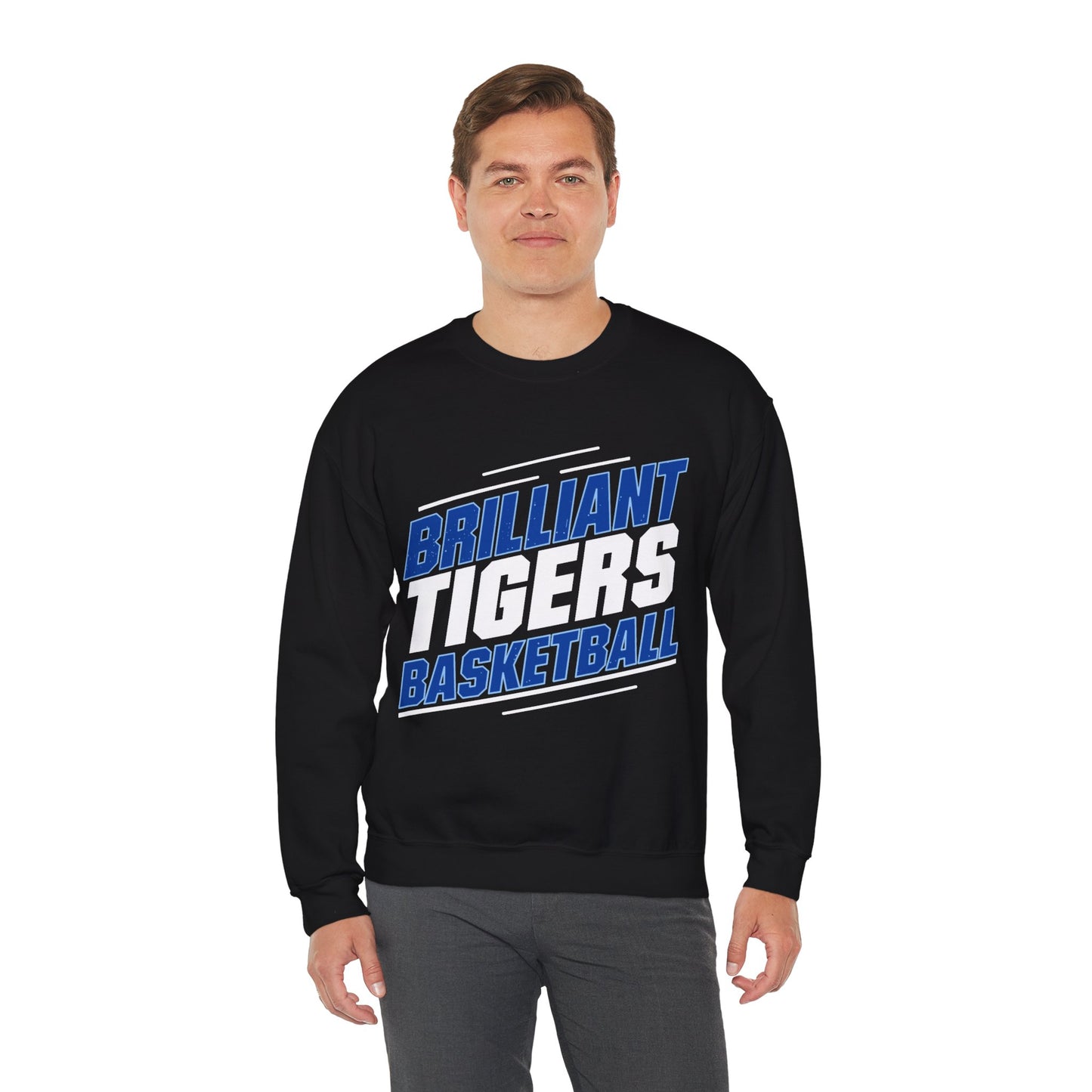 Adult Crewneck Sweatshirt \ Brilliant Tigers Basketball \ BTBK2