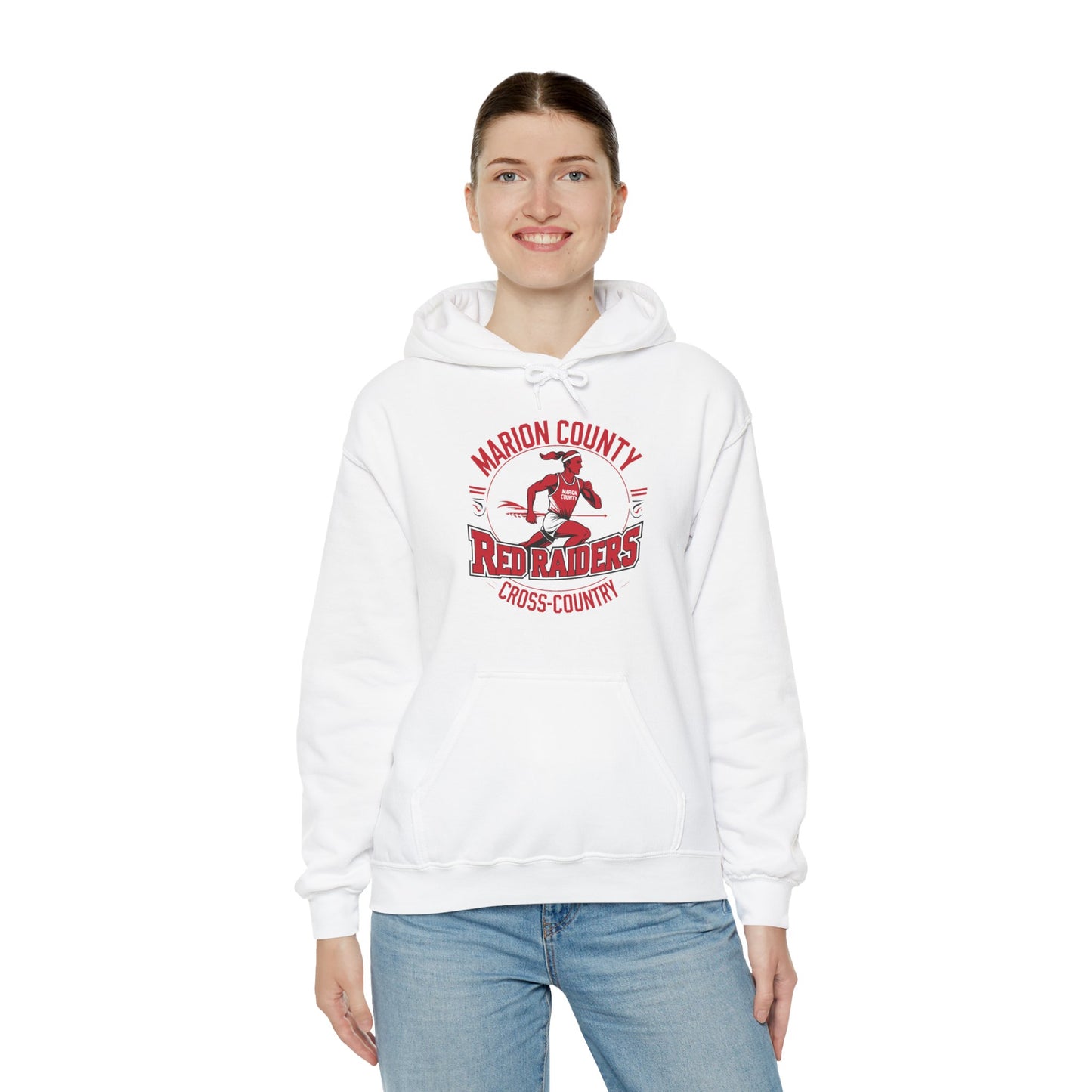 Adult Hoodie Sweatshirt \ Marion County Red Raiders Cross-Country \ MCCC2