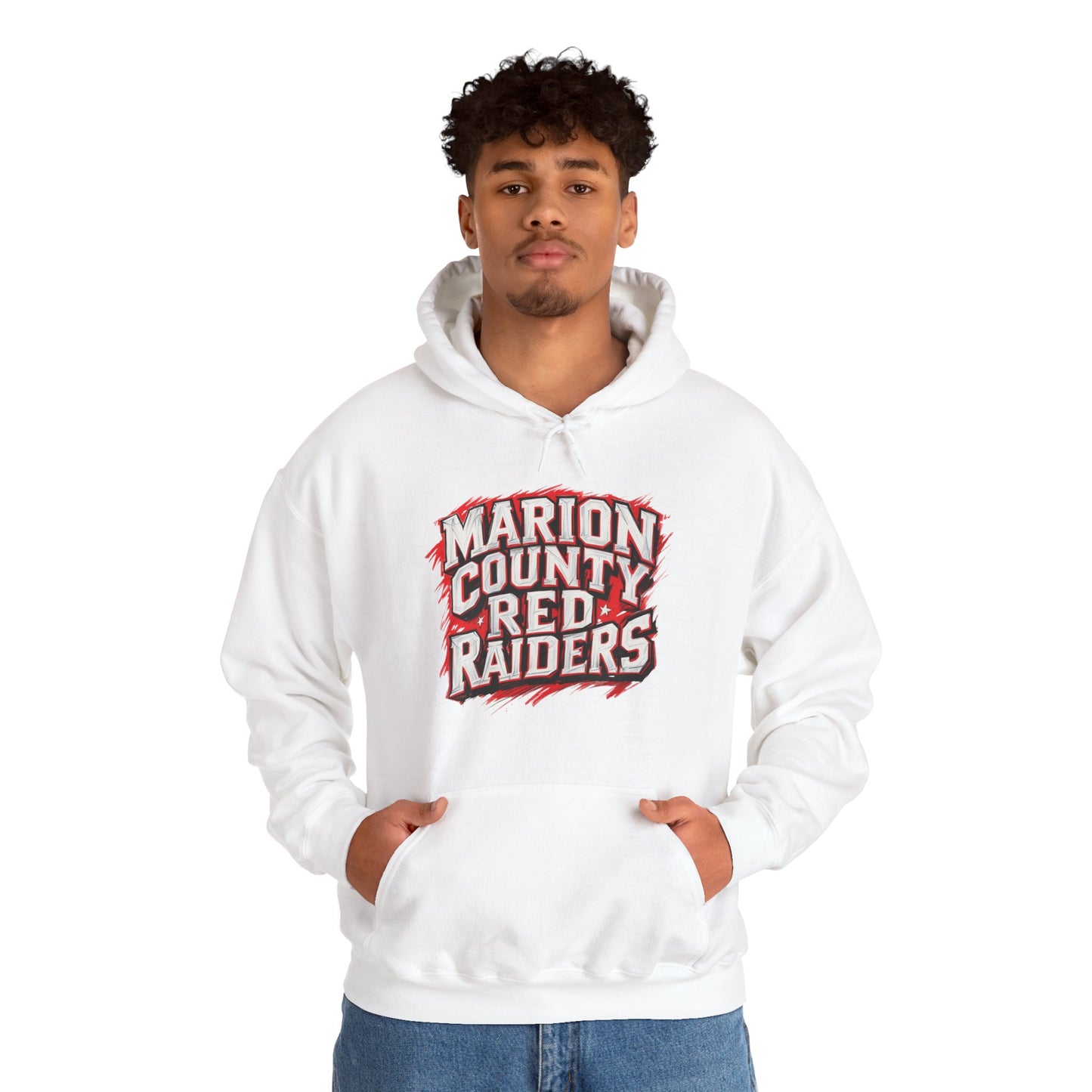 Adult Hoodie Sweatshirt \ Marion County Red Raiders \ MC1