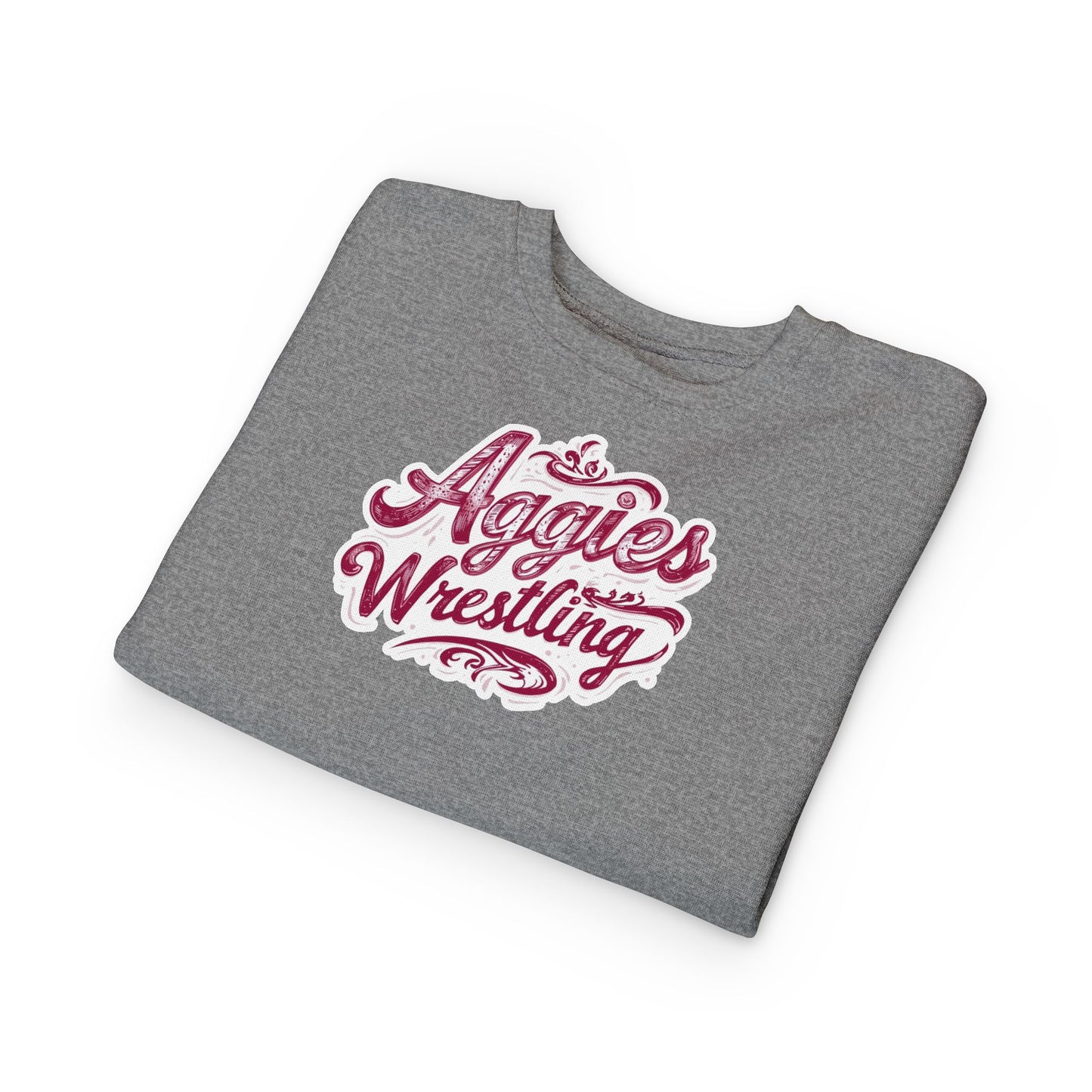 Toddler Crewneck Sweatshirt \ Hamilton Aggies Wrestling \ HAWG2