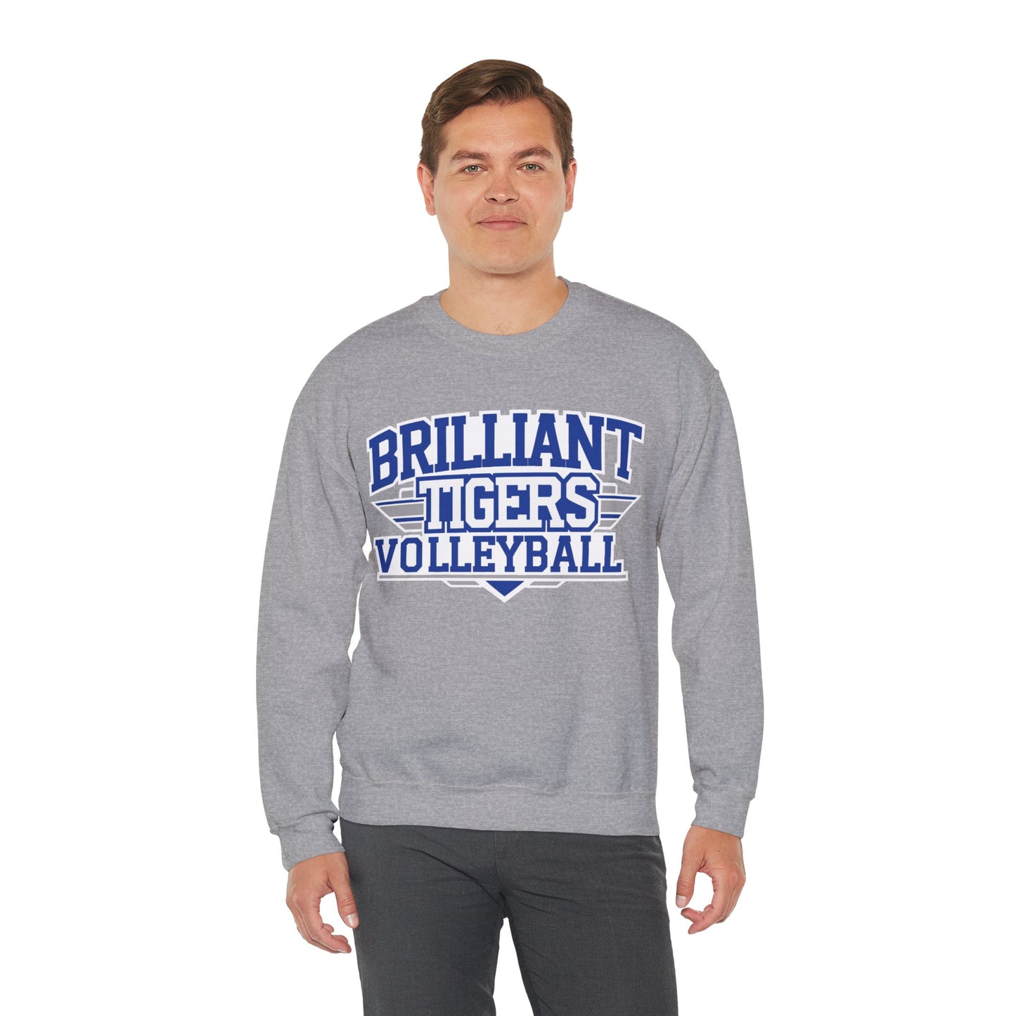 Adult Crewneck Sweatshirt \ Brilliant Tigers Volleyball \ BTV2
