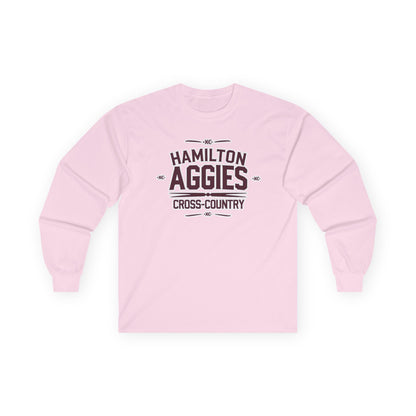 Adult Long Sleeve Tee \ Hamilton Aggies Cross-Country \ HCC1