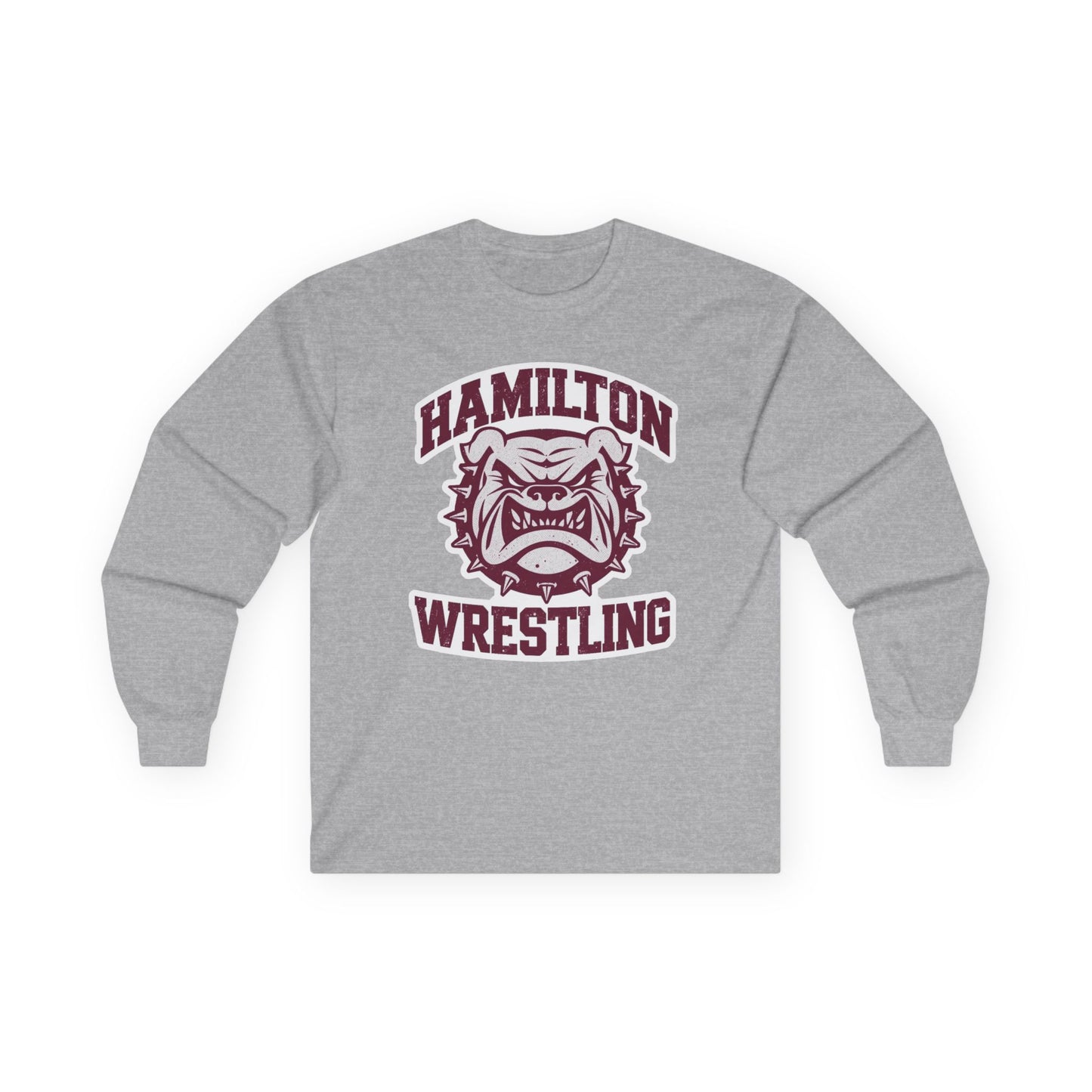 Adult Long Sleeve Tee \ Hamilton Aggies Wrestling \ HAW2
