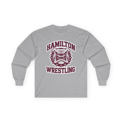 Adult Long Sleeve Tee \ Hamilton Aggies Wrestling \ HAW2