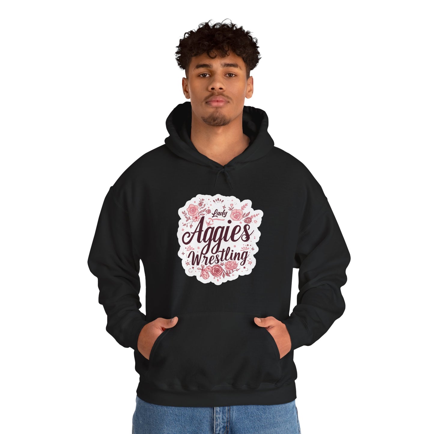 Adult Hoodie Sweatshirt \ Hamilton Aggies Wrestling \ HAWG1