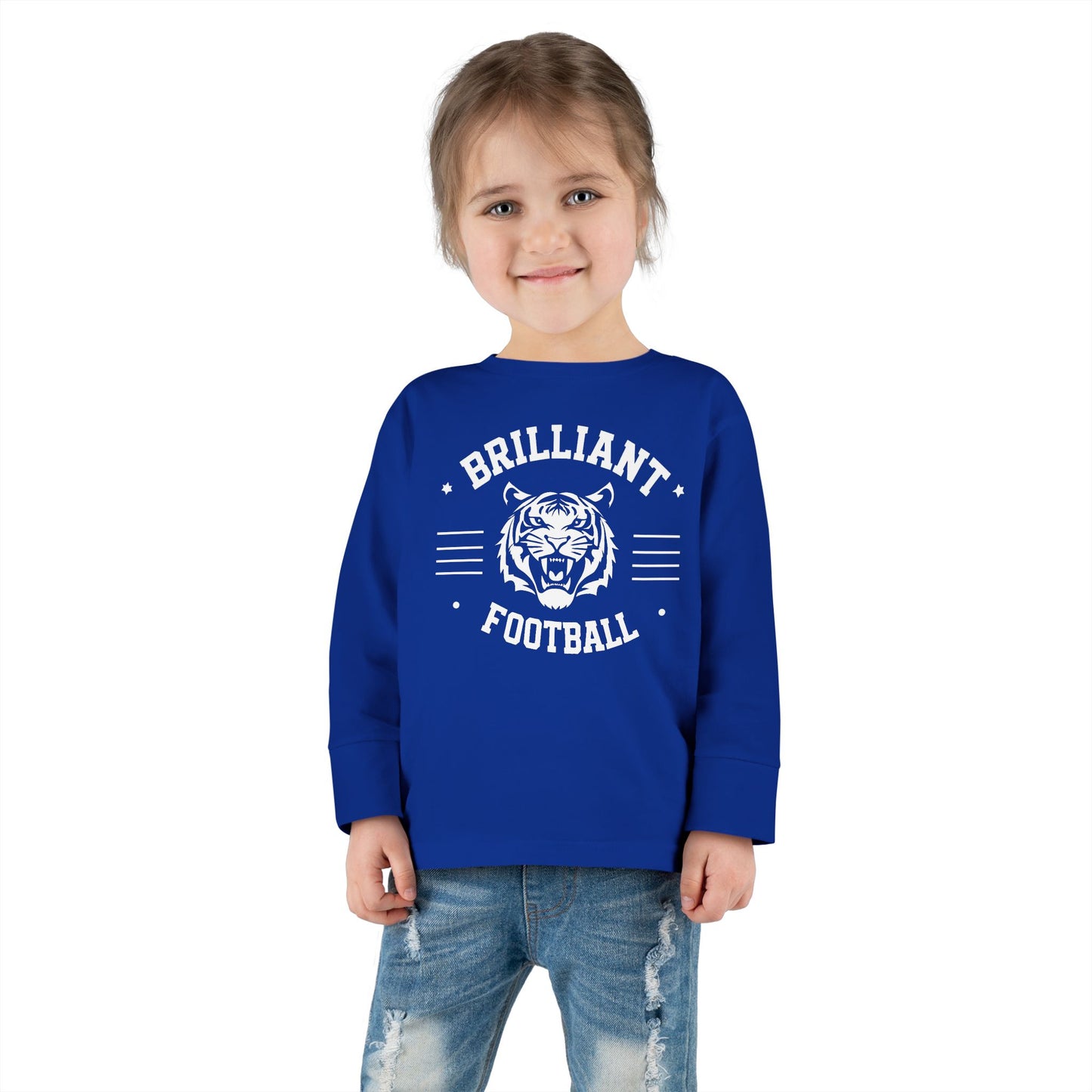 Toddler Long Sleeve Tee \ Brilliant Tigers Football \ BTF2