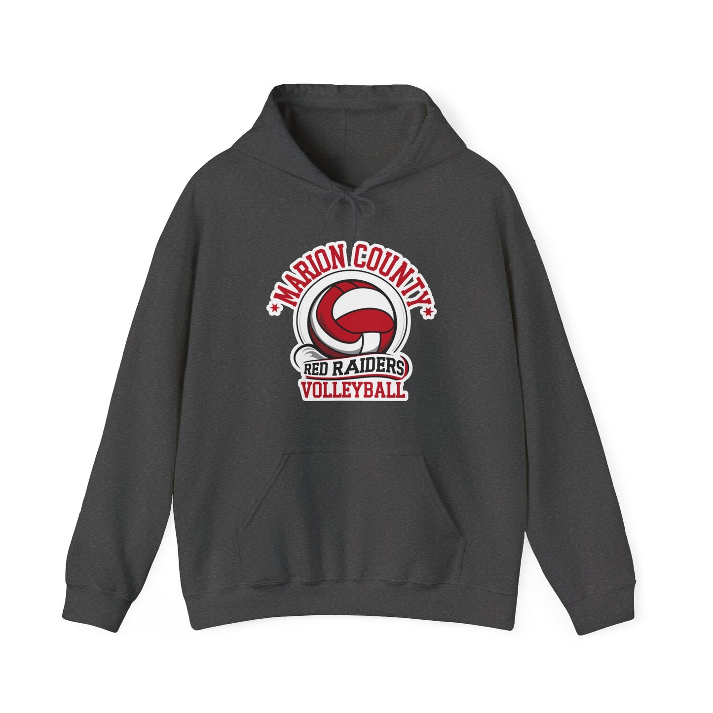 Adult Hoodie Sweatshirt \ Marion County Red Raiders Volleyball \ MCV1