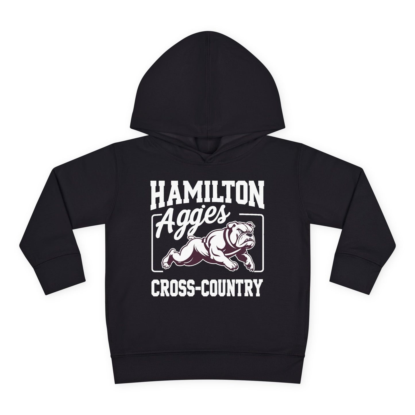 Toddler Hoodie Sweatshirt \ Hamilton Aggies Cross-Country \ HCC2