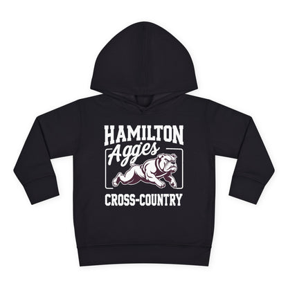 Toddler Hoodie Sweatshirt \ Hamilton Aggies Cross-Country \ HCC2