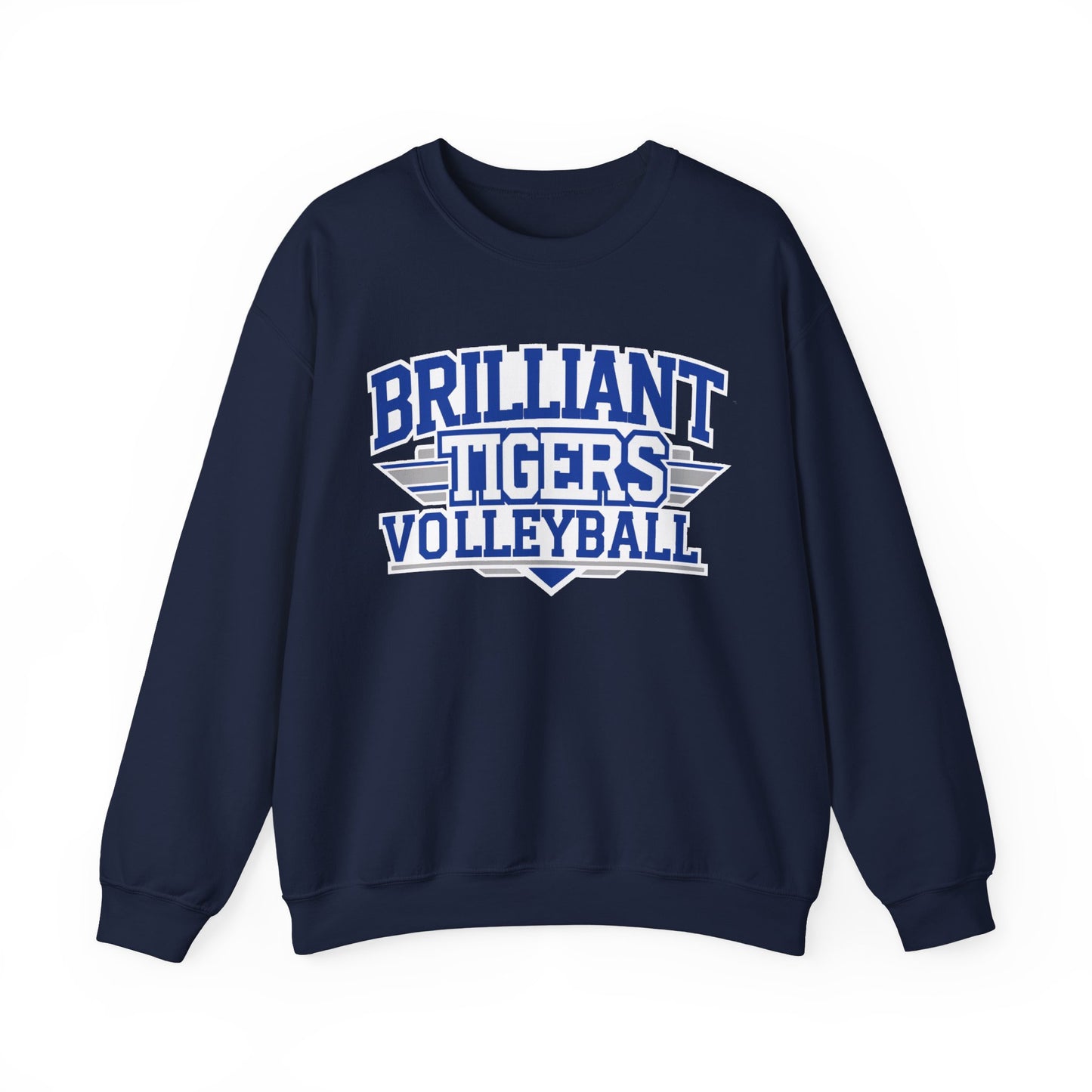 Adult Crewneck Sweatshirt \ Brilliant Tigers Volleyball \ BTV2