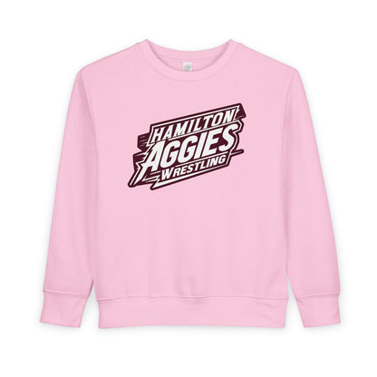 Toddler Crewneck Sweatshirt \ Hamilton Aggies Wrestling \ HAW1