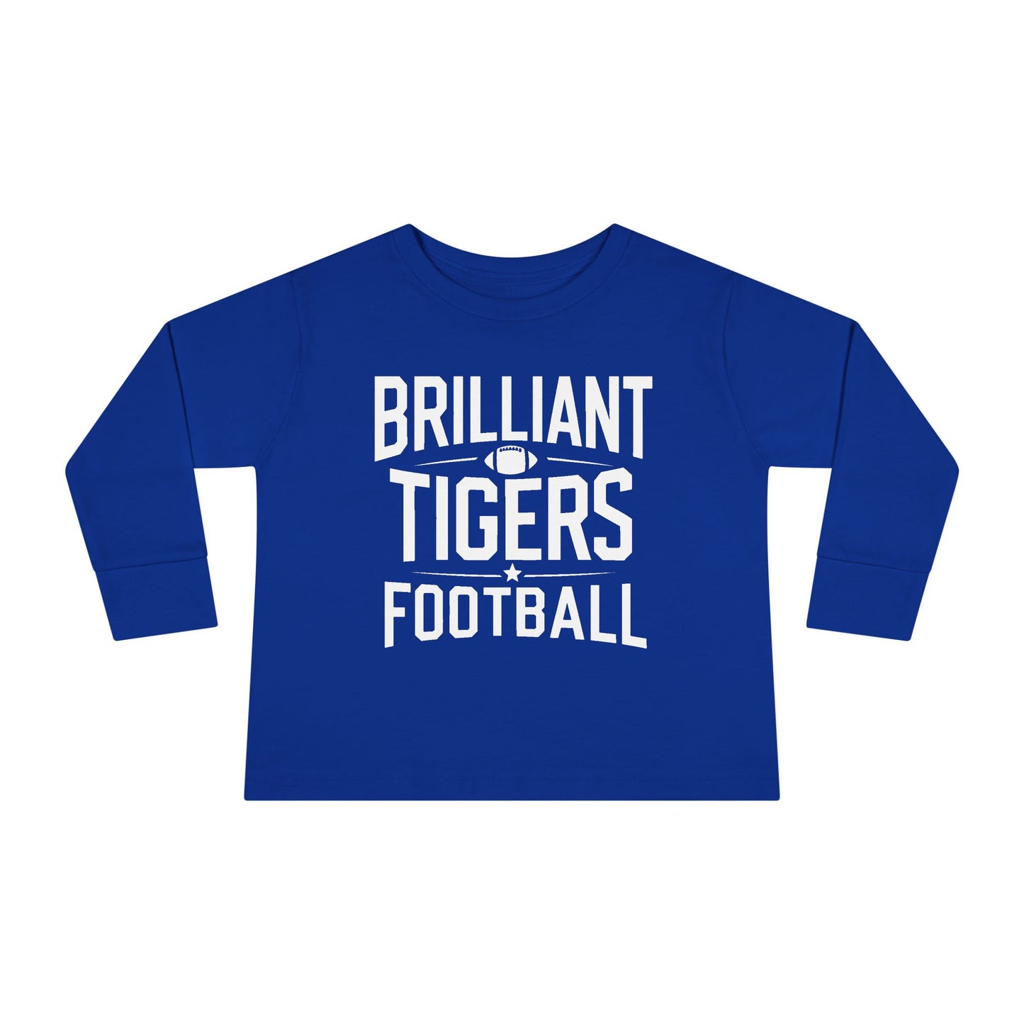 Toddler Long Sleeve Tee \ Brilliant Tigers Football \ BTF1