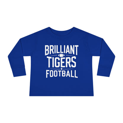 Toddler Long Sleeve Tee \ Brilliant Tigers Football \ BTF1