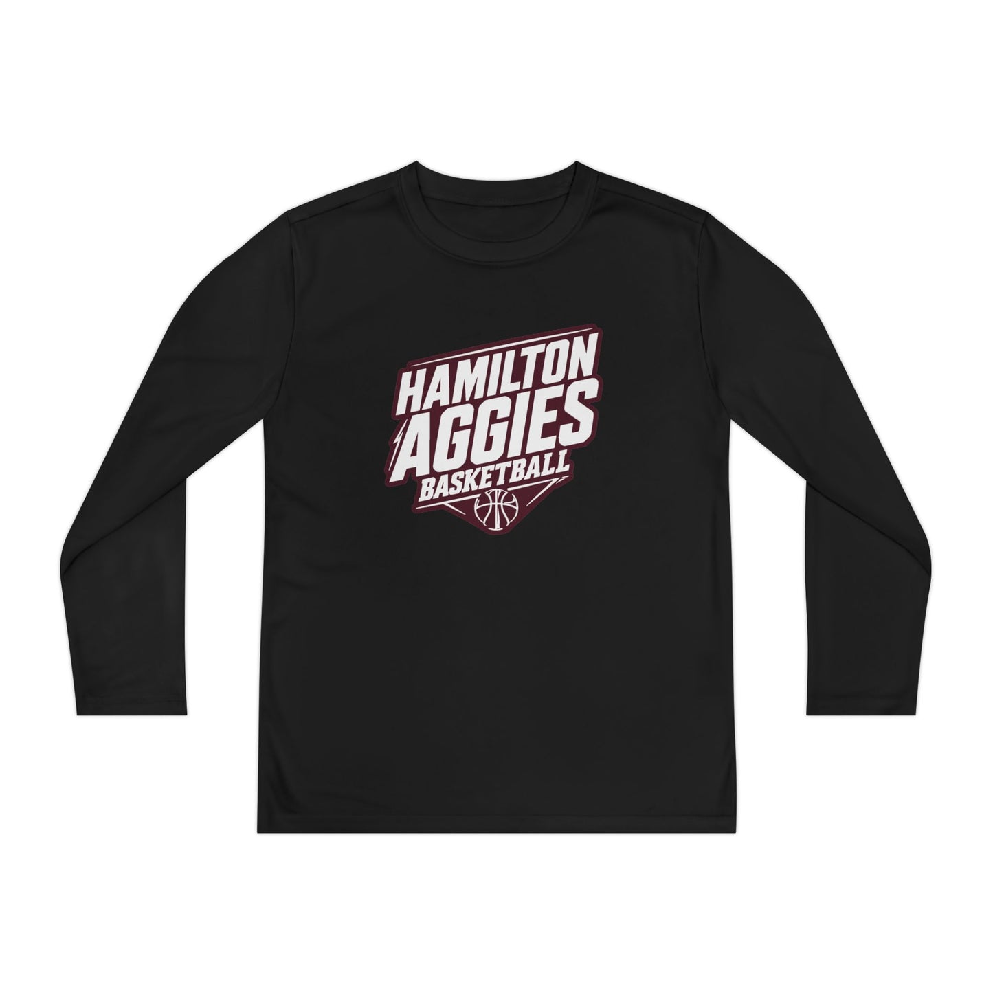Youth Long Sleeve Tee \ Hamilton Aggies Basketball \ HABB2