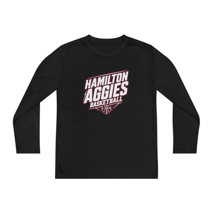 Youth Long Sleeve Tee \ Hamilton Aggies Basketball \ HABB2