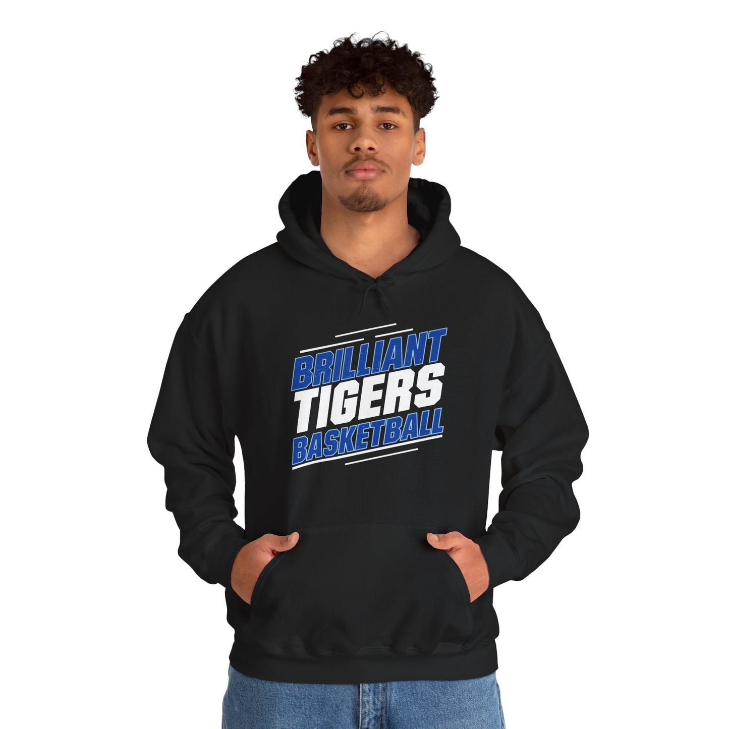 Adult Hoodie Sweatshirt \ Brilliant Tigers Basketball \ BTBK2