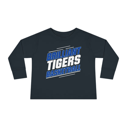 Toddler Long Sleeve Tee \ Brilliant Tigers Basketball \ BTBK2