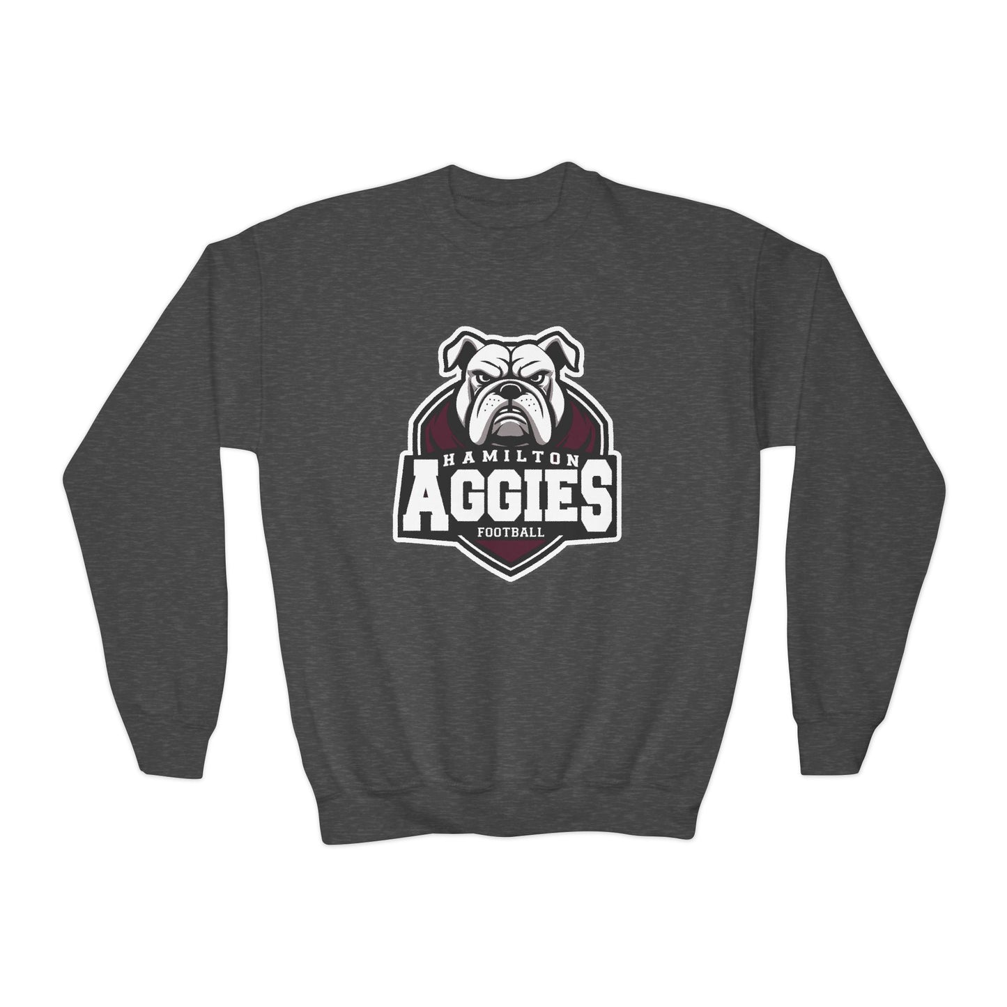 Youth Crewneck Sweatshirt \ Hamilton Aggies Football \ HAF2
