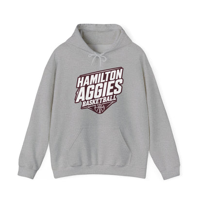 Adult Hoodie Sweatshirt \ Hamilton Aggies Basketball \ HABB2