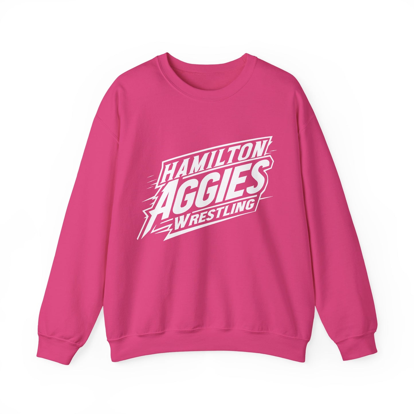 Adult Crewneck Sweatshirt \ Hamilton Aggies Wrestling \ HAW1