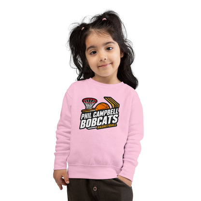 Toddler Crewneck Sweatshirt \ Phil Campbell Bobcats Basketball \ PCBBK1