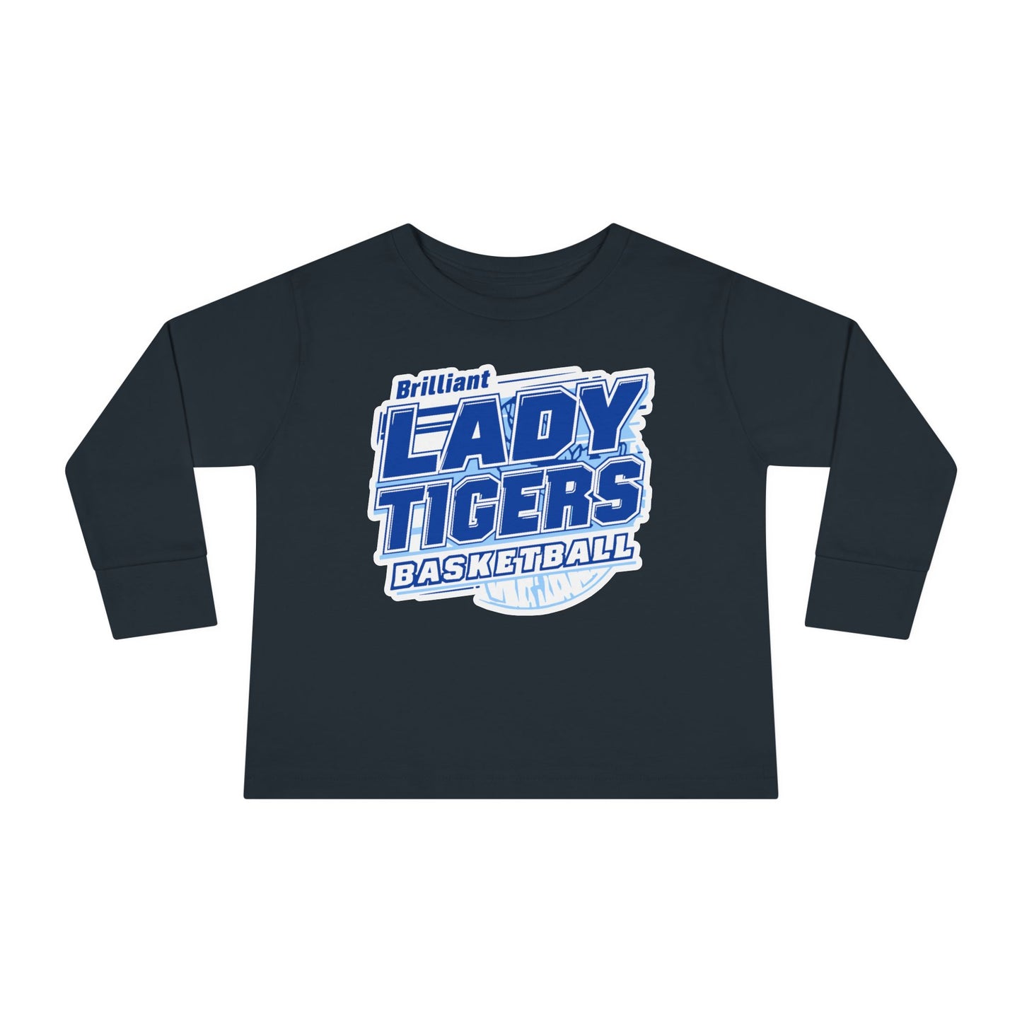 Toddler Long Sleeve Tee \ Brilliant Tigers Basketball \ BTBKG2