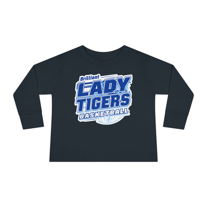 Toddler Long Sleeve Tee \ Brilliant Tigers Basketball \ BTBKG2