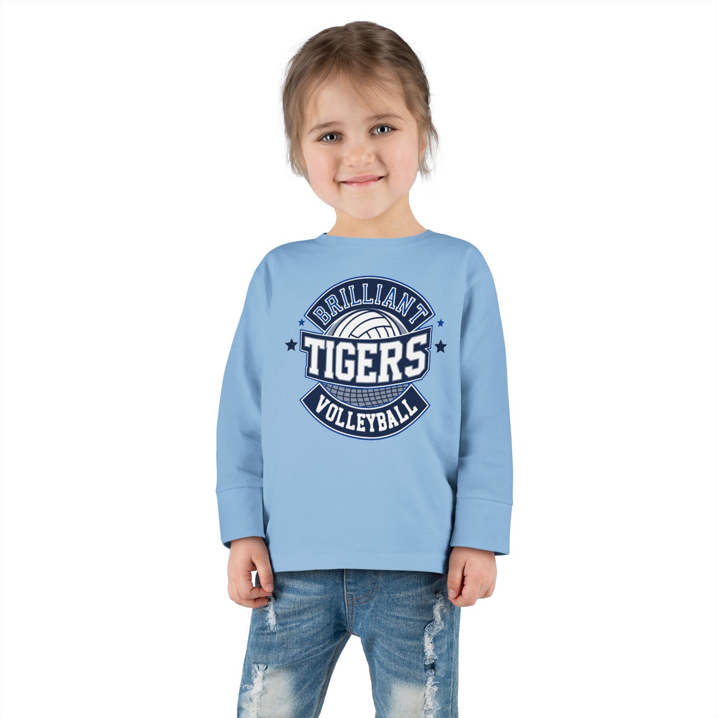 Toddler Long Sleeve Tee \ Brilliant Tigers Volleyball \ BTV1