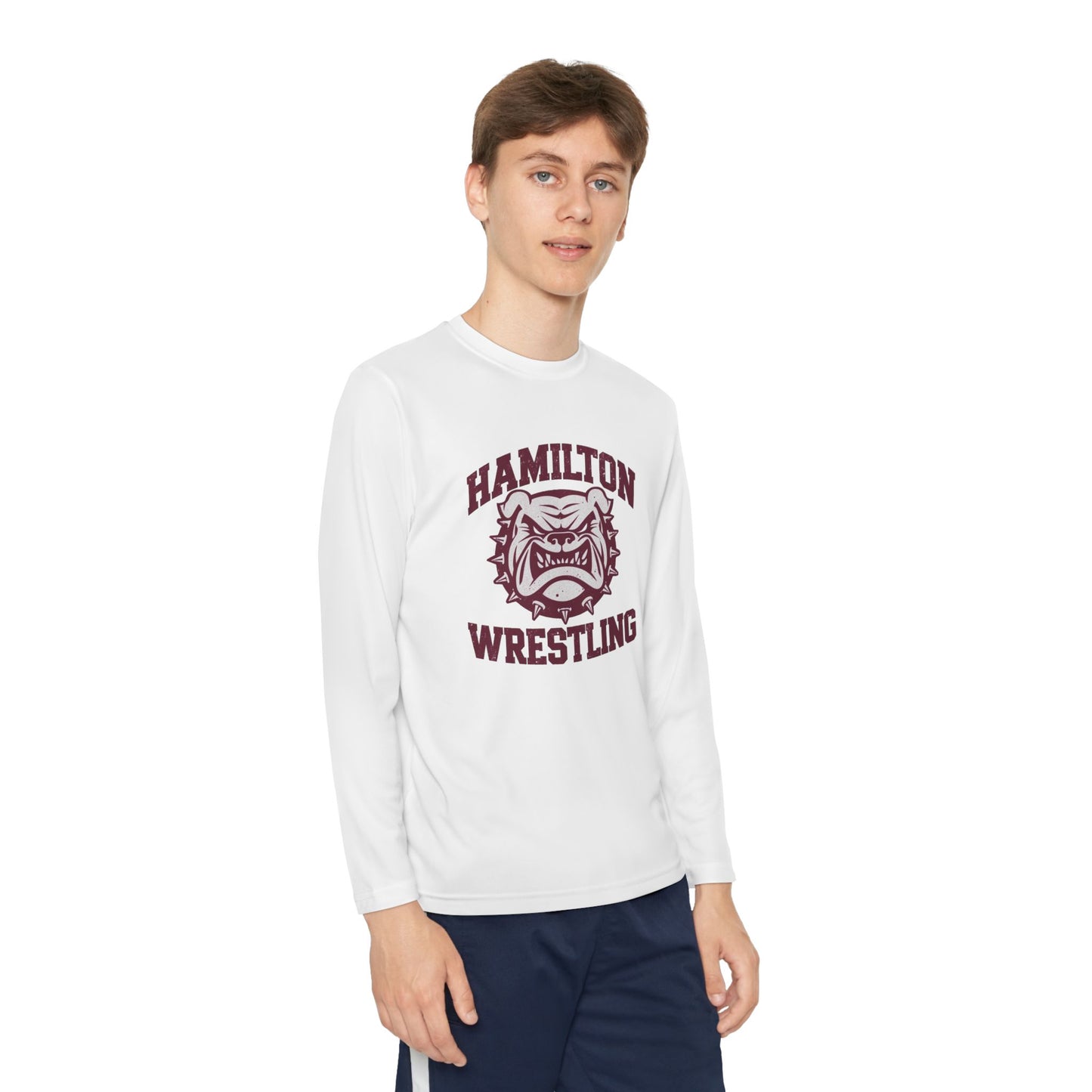 Youth Long Sleeve Tee \ Hamilton Aggies Wrestling \ HAW2