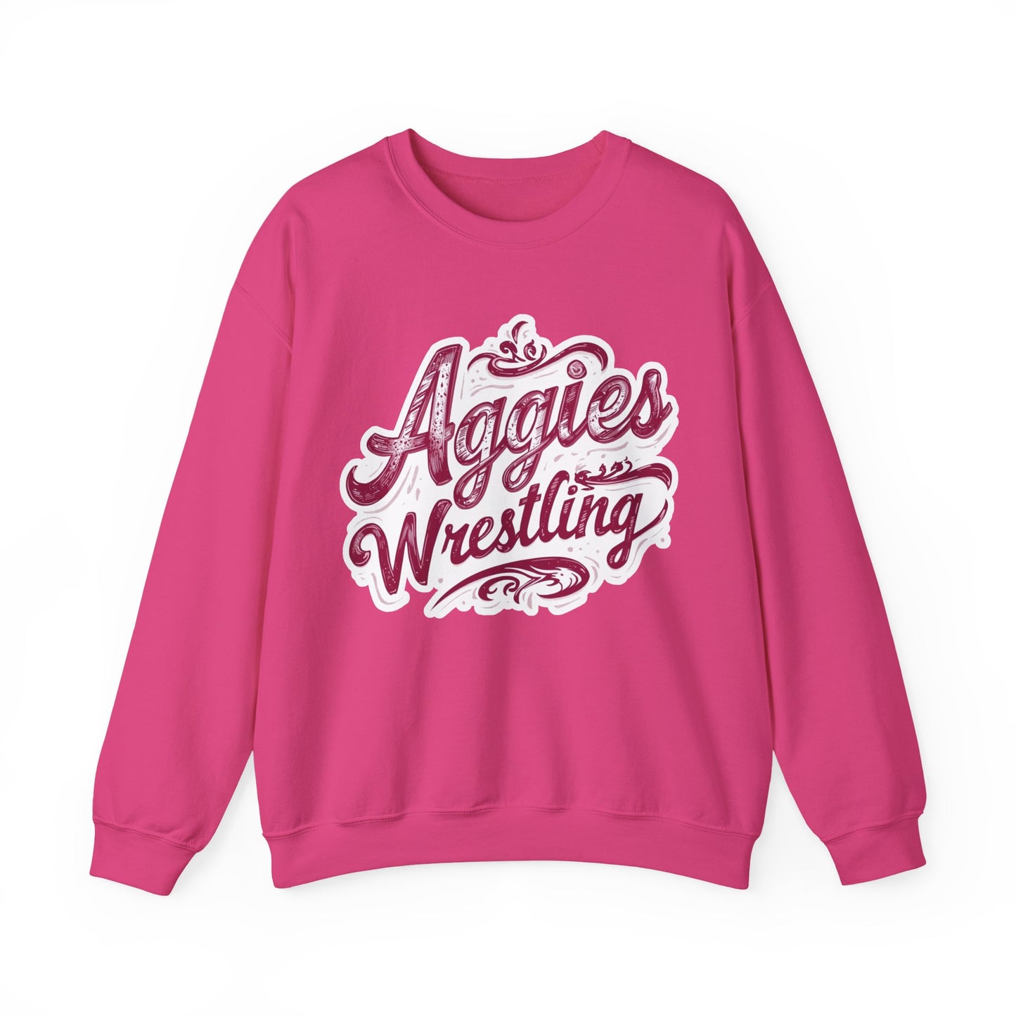 Adult Crewneck Sweatshirt \ Hamilton Aggies Wrestling \ HAWG2