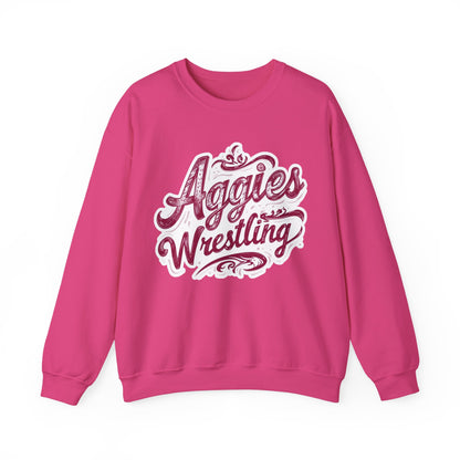 Adult Crewneck Sweatshirt \ Hamilton Aggies Wrestling \ HAWG2