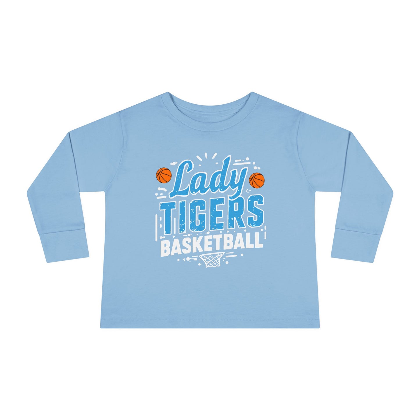Toddler Long Sleeve Tee \ Brilliant Tigers Basketball \ BTBKG1