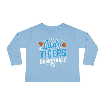 Toddler Long Sleeve Tee \ Brilliant Tigers Basketball \ BTBKG1