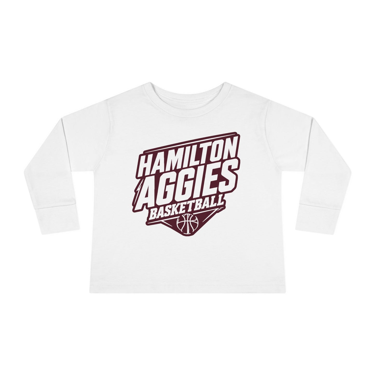 Toddler Long Sleeve Tee \ Hamilton Aggies Basketball \ HABB2