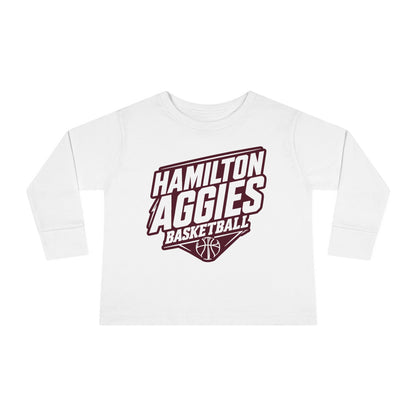 Toddler Long Sleeve Tee \ Hamilton Aggies Basketball \ HABB2
