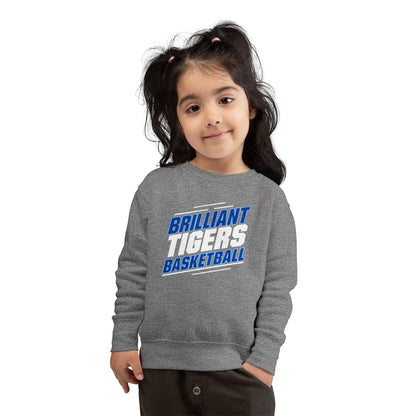 Toddler Crewneck Sweatshirt \ Brilliant Tigers Basketball \ BTBK2