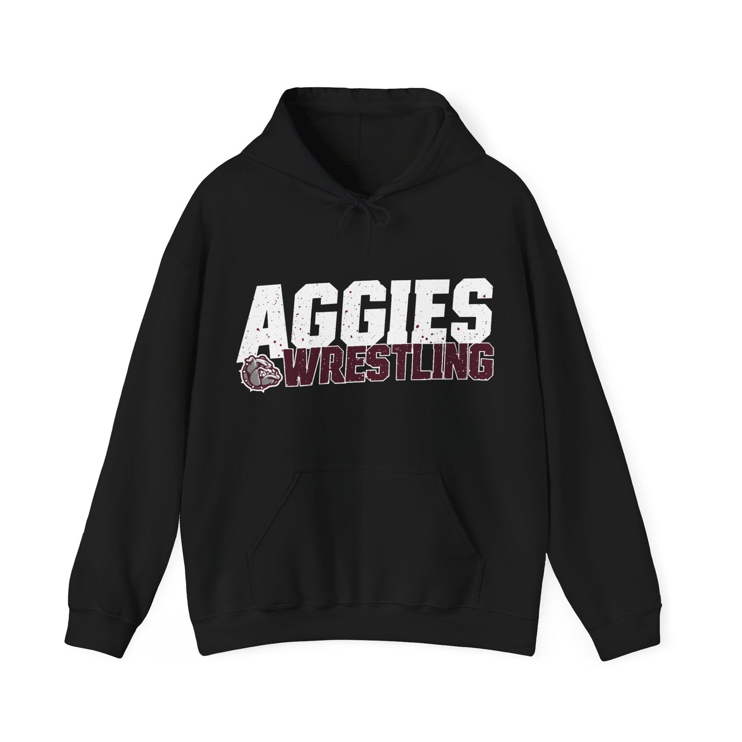 Adult Hoodie Sweatshirt \ Hamilton Aggies Wrestling \ HAW3