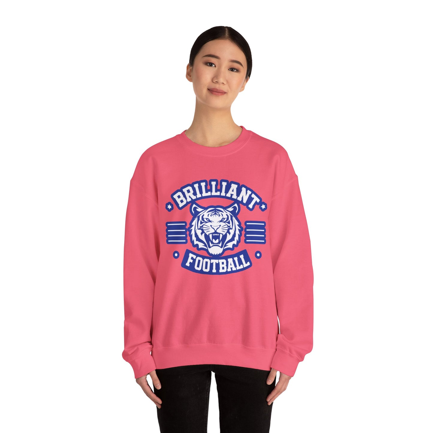 Adult Crewneck Sweatshirt \ Brilliant Tigers Football \ BTF2