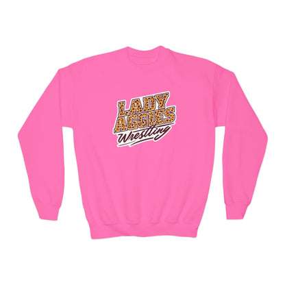 Youth Crewneck Sweatshirt \ Hamilton Aggies Wrestling \ HAWG3