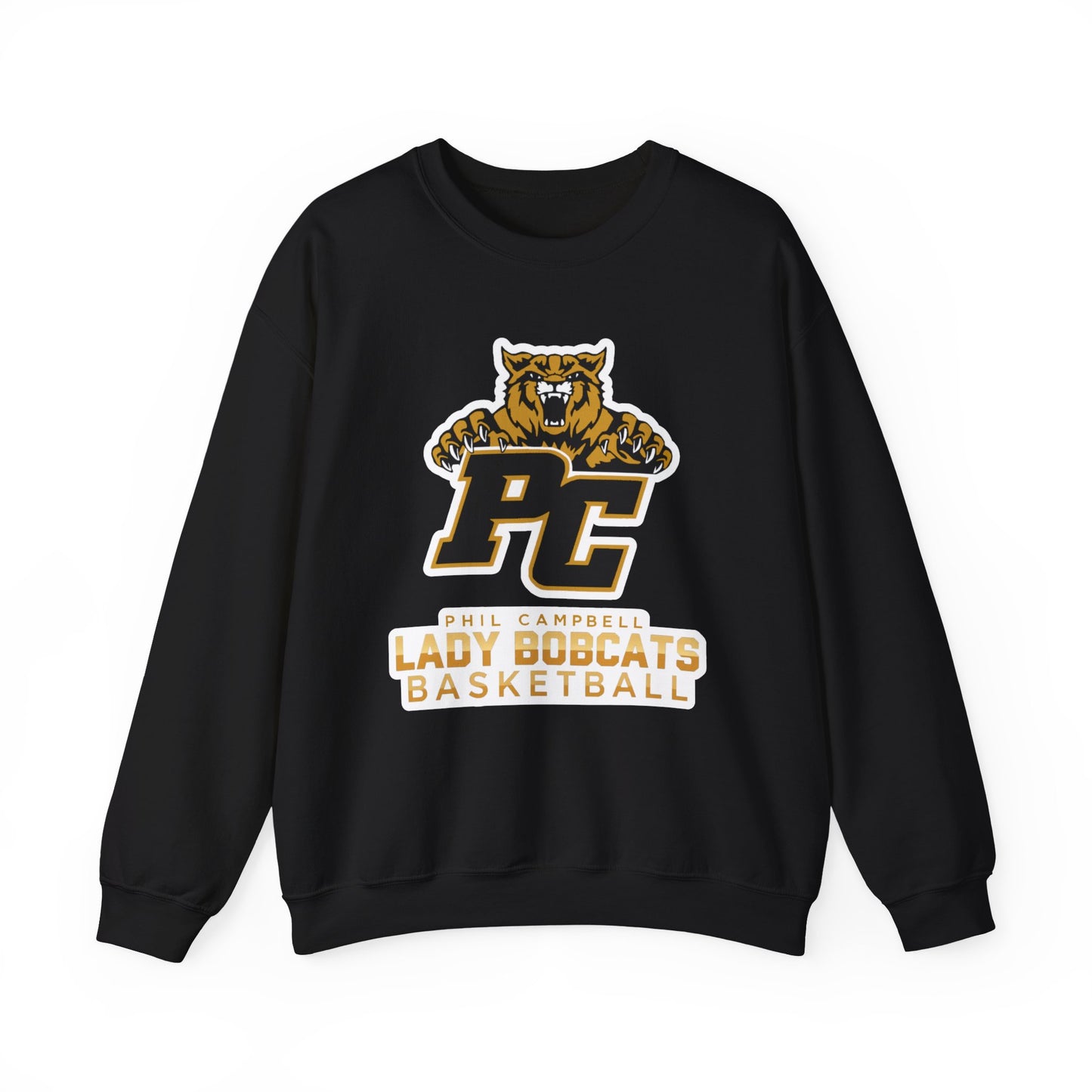 Adult Crewneck Sweatshirt \ Phil Campbell Bobcats Basketball \ PCBBKG1