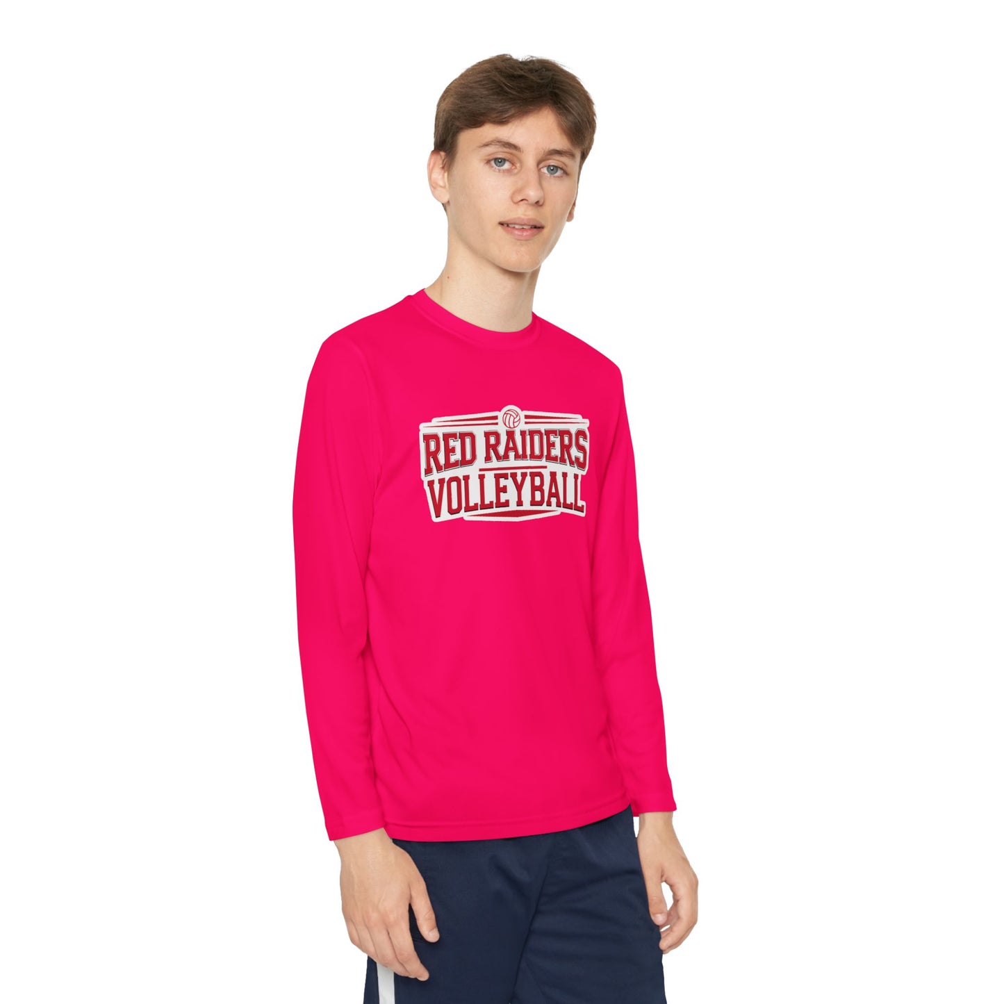 Youth Long Sleeve Tee \ Marion County Red Raiders Volleyball \ MCV2