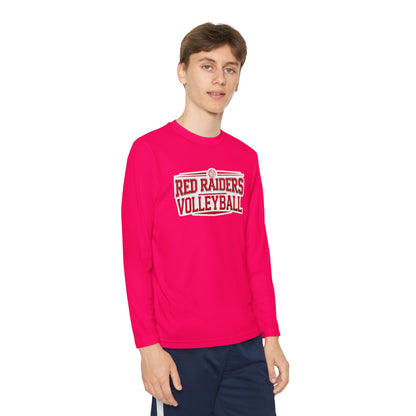 Youth Long Sleeve Tee \ Marion County Red Raiders Volleyball \ MCV2