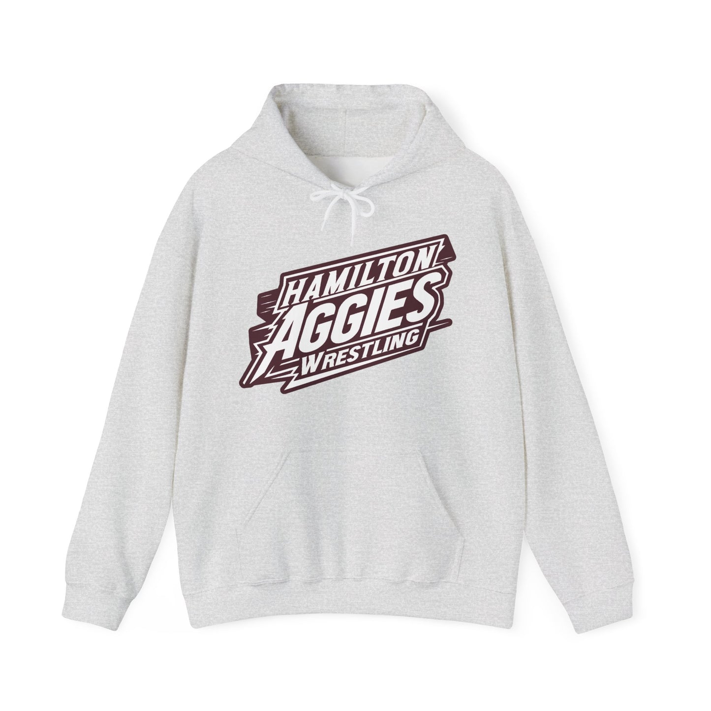 Adult Hoodie Sweatshirt \ Hamilton Aggies Wrestling \ HAW1