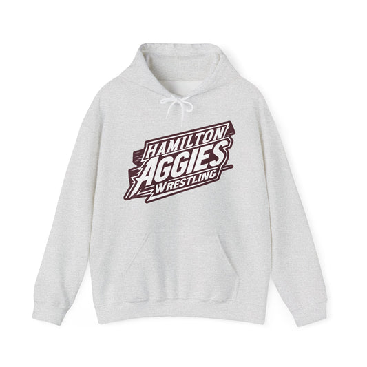 Adult Hoodie Sweatshirt \ Hamilton Aggies Wrestling \ HAW1