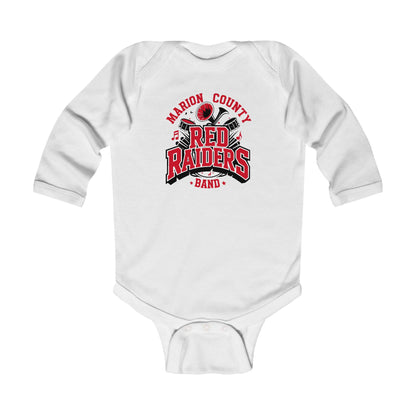 Long Sleeve Baby Bodysuit \ Marion County Red Raiders Band \ MCB2