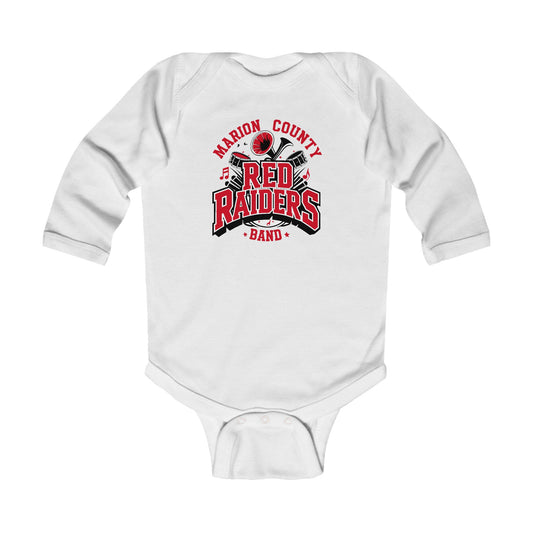 Long Sleeve Baby Bodysuit \ Marion County Red Raiders Band \ MCB2